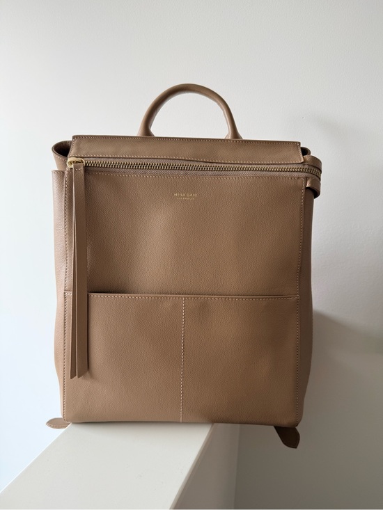 Mina Baie Handbags - Mina Baie Harper Midi in Desert – Genuine Leather
